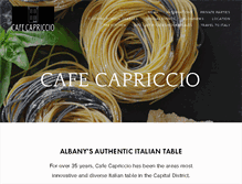 Tablet Screenshot of cafecapriccio.com